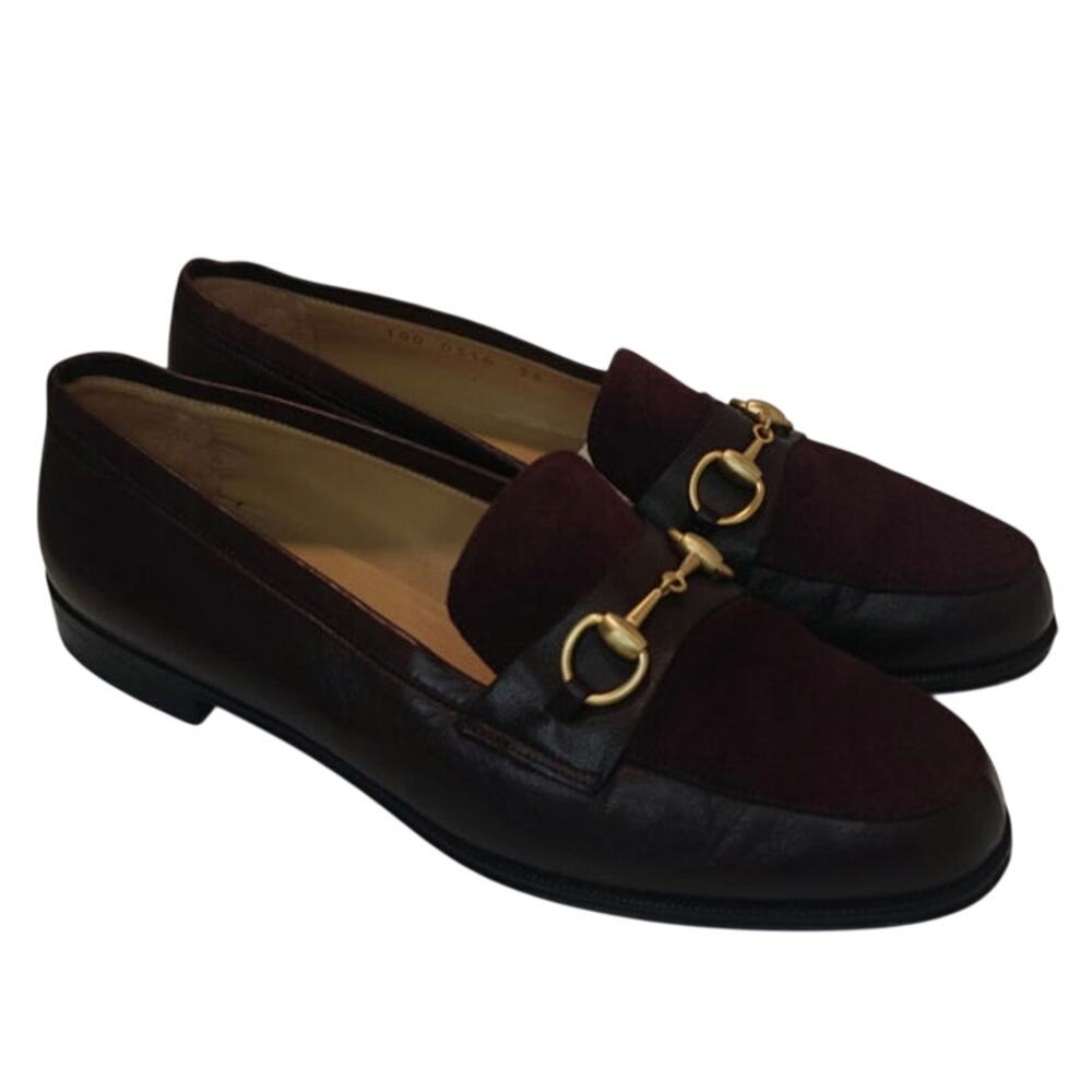 Brown Burgundy Gucci Horsebit Loafers sz 36 - Picture 3 of 8